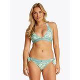 Tommy Hilfiger CHEEKY SIDE TIE BIKINI PRINT Kadın Mayo, Yeşil, XS
