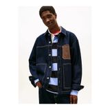 Tommy Hilfiger CHORE JACKET EXT EI6050 Erkek Mavi Denim Ceket - DM0DM22419