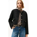 Tommy Hilfiger Çift Taraflı Yün Karışımlı Normal Kesim Kadın Siyah Ceket WW0WW47446BDS - 38