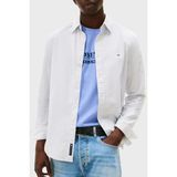 Tommy Hilfiger Çizgili % 100 Pamuk Slim Fit Uzun Kollu Gömlek Erkek Gömlek DM0DM20668 C5X - XL - Mavi