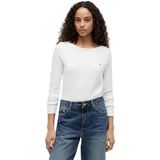 Tommy Hilfiger co jersey stitch boat-nk sweater Kadın Kazak ecru XL