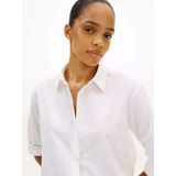 Tommy Hilfiger Cotton Easy Shırt Kadın Beyaz Uk Gömlek - Ww0ww48190