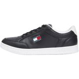 Tommy Hilfiger Cupsole Deri Erkek Siyah Spor Ayakkabı