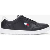 Tommy Hilfiger Cupsole Long Lace Leather Erkek Siyah Spor Ayakkabı.bds
