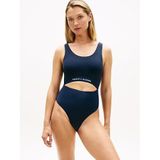 Tommy Hilfiger Cut Out Mayo Gece Mavisi, S, UW0UW06367, Gece Mavisi, Kadın