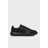 Tommy Hilfiger Deri Logolu Sneaker Ayakkabı Erkek Ayakkabi FM0FM05529 BDS, SİYAH, 40 EU, numeric_40