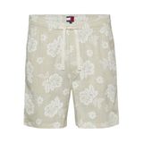 Tommy Hilfiger Desenli Plaj Şortu, S, DM0DM21947, Ekru, Erkek