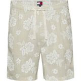 Tommy Hilfiger Desenli Plaj Şortu, S, DM0DM21947, Ekru, Erkek