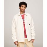 Tommy Hilfiger DM0DM19647-YBH Beyaz Badge Teddy Overshirt Erkek Ceket