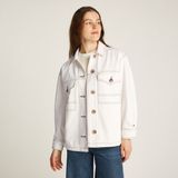 Tommy Hilfiger Dnm Oversized Utility Clr Kadın Beyaz Ceket - YBL-Beyaz - 40