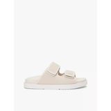 Tommy Hilfiger DOUBLE STRAP NUBUCK SANDAL Kadın Bej Terlik - FW0FW09298