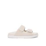 Tommy Hilfiger Double Strap Nubuck Sandalet, 37, FW0FW09298, Krem, Kadın