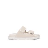 Tommy Hilfiger Double Strap Nubuk Sandalet, 38, FW0FW09298, Krem, Kadın