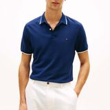 Tommy Hilfiger Düğme Kapama Kısa Kol%100 Pamuk Beyaz Polo Yaka T-Shirt, L, MW0MW42748, White, Erkek