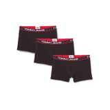 Tommy Hilfiger Erkek 3P Trunk İç Giyim, Black/Black/Black, S