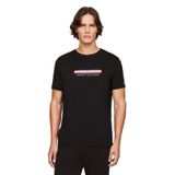 Tommy Hilfiger Erkek Bisiklet Yaka Siyah T-Shirt