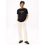Tommy Hilfiger Erkek Bisiklet Yaka T-Shirt, Siyah, M Beden