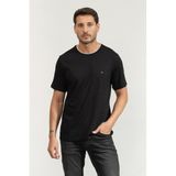Tommy Hilfiger Erkek Bisiklet Yaka T-Shirt, Siyah, XS