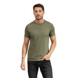 Tommy Hilfiger Erkek Bisiklet Yaka T-Shirt, Yeşil, XL Beden