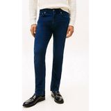 Tommy Hilfiger Erkek Bleecker Tam Kalıp Solma Efektli Jean Pantolon - Koyu Mavi