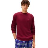 Tommy Hilfiger Erkek Bordo Uzun Kollu Waffle Sweatshirt, S Beden