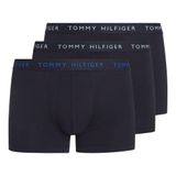Tommy Hilfiger Erkek Boxer, 3'lü Paket, Beli Lastikli, Siyah, S Beden