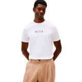 Tommy Hilfiger Erkek Brand Love Small Center Tee Mw0mw41453 S/S Tişört (1'li Paket), beyaz (beyaz), XXL