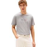 Tommy Hilfiger Erkek Brand Love Small Center Tee Mw0mw41453 S/S Tişört (1'li Paket), Gri (Medium Grey Heather), L