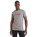 Tommy Hilfiger Erkek Cn SS Tee kısa kollu tişört, Gri (Medium Grey Heather), S