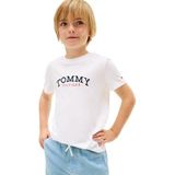 Tommy Hilfiger Erkek Çocuk Baskılı T-Shirt, 10 Yaş, PR-KB0KB102630176900048, BEYAZ, Erkek Çocuk