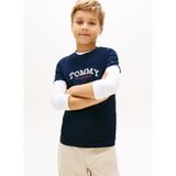 Tommy Hilfiger Erkek Çocuk Baskılı T-Shirt, 12 Yaş, 5003345768, Lacivert, Erkek Çocuk
