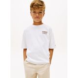 Tommy Hilfiger Erkek Çocuk Baskılı T-Shirt, 12 Yaş, PR-KB0KB101940176900048, BEYAZ, Erkek Çocuklar