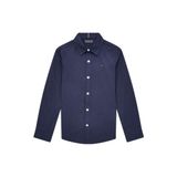 Tommy Hilfiger Erkek Çocuk SOLID STRETCH POPLIN SHIRT L/S Shirt Twilight Navy 80