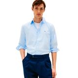 Tommy Hilfiger Erkek CORE FLEX POPLIN SOLID RF SHIRT Shirt Sweet Blue S
