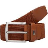 Tommy Hilfiger Erkek Denton Elastic 3.5 Am0am13354 Sabit Kemer, Kahverengi (Cinnamon Bark), 90