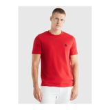 Tommy Hilfiger Erkek Dokuma Kumaş Kısa Kol Düz Model Kırmızı T-Shirt