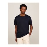 Tommy Hilfiger Erkek Dokuma Kumaş Kısa Kol Düz Model Lacivert T-Shirt -DW5 MW0MW35457