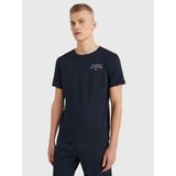 Tommy Hilfiger Erkek Dokuma Kumaş Kısa Kol Düz Model Lacivert T-Shirt -DW5 UM0UM02916