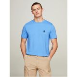 Tommy Hilfiger Erkek Dokuma Kumaş Kısa Kol Düz Model Mavi1 T-Shirt MW0MW33987-C30 - 2XL