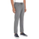 TOMMY HILFIGER Erkek Dokuma Kumaş Normal Bel Düz Paça Pantolon, Gri, 32/30