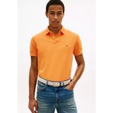 Tommy Hilfiger Erkek Dokuma Polo Yaka Kısa Kol Günlük Turuncu T-Shirt MW0MW17770-SD9 - XL