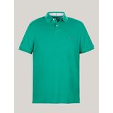 Tommy Hilfiger Erkek Dokuma Polo Yaka Kısa Kol Günlük Yeşil T-Shirt MW0MW17770-L4F - 2XL