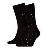 Tommy Hilfiger Erkek Dot Classic Çorap (2'li Paket), Siyah, 43-46