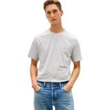Tommy Hilfiger Erkek ESS Seasonal Reg Fit Solid Tee Mw0mw39995 S/S Tişört, Gri (Açık Gri Heather), S