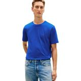 Tommy Hilfiger Erkek ESS Seasonal Reg Fit Solid Tee Mw0mw39995 S/S Tişört, Mavi (Raf Mavisi), L
