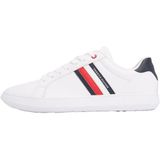 Tommy Hilfiger Erkek ESSENTIAL LEATHER CUPSOLE Spor Ayakkabı White 41