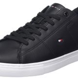 Tommy Hilfiger Erkek ESSENTIAL LEATHER DETAIL VULC Spor Ayakkabı Black 43