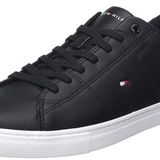 Tommy Hilfiger Erkek ESSENTIAL LEATHER DETAIL VULC Spor Ayakkabı Black 44