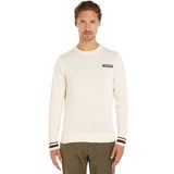 Tommy Hilfiger Erkek Global Stripe Crew Nk kazak, Calico, M