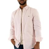 Tommy Hilfiger Erkek Gömlek, Çizgili, Bordo/Beyaz, Slim Stripe, Kırmızı, XXL